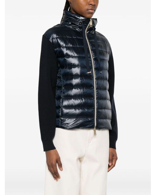 Herno Donsjack Van Katoen En Nylon in het Blue