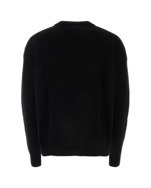 Jil Sander Black Cashmere Sweater for men