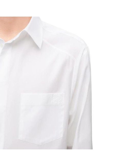 Loewe Asymmetrisch Shirt in het White voor heren