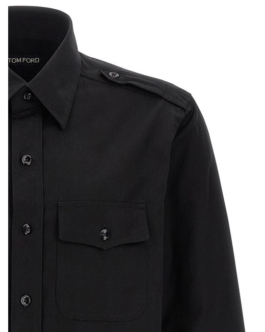 Tom Ford Black Military' Shirt for men