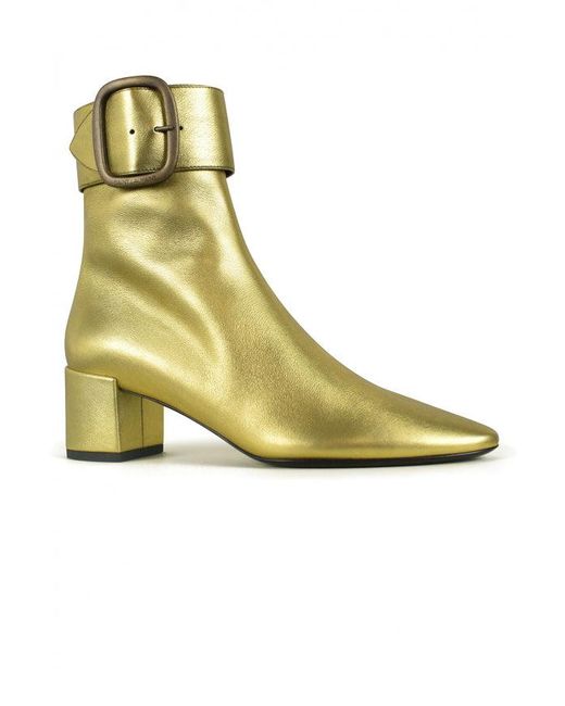 Saint Laurent Green Joplin 50 Ankle Boots