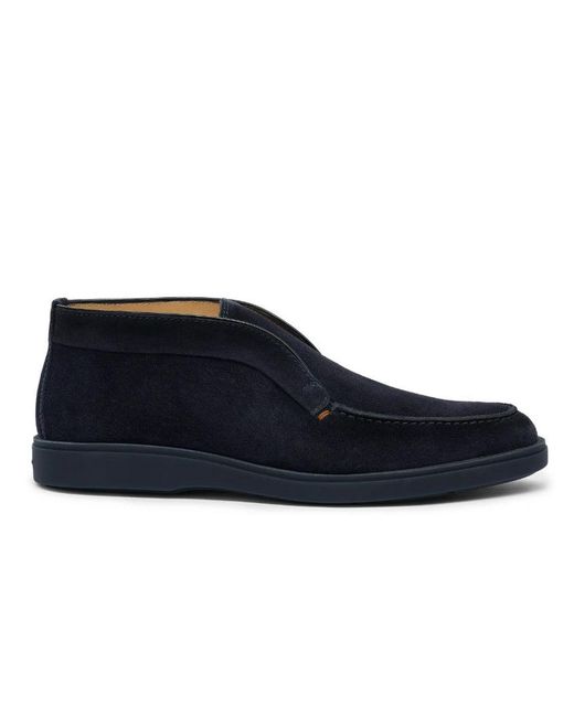 Santoni Blue Ankle Boots for men