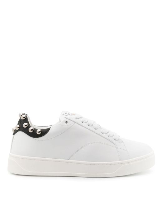 Lanvin Leren Loafers in het White