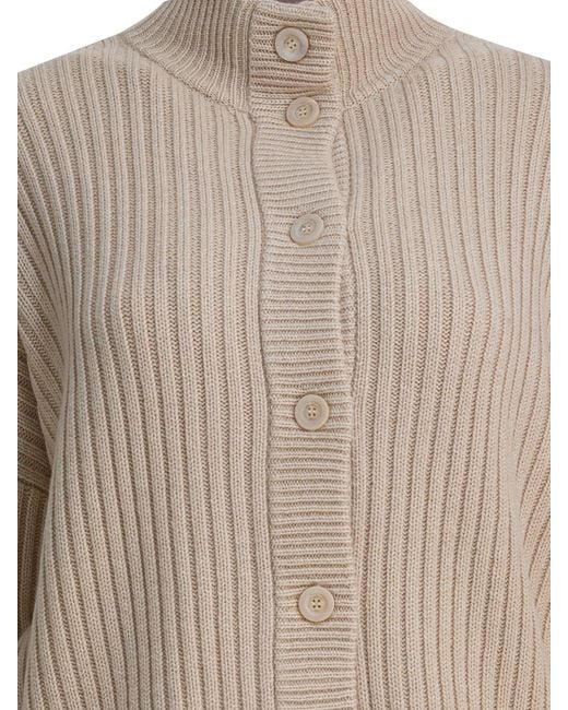 Max Mara Vest Van Wol En Kasjmier in het Natural