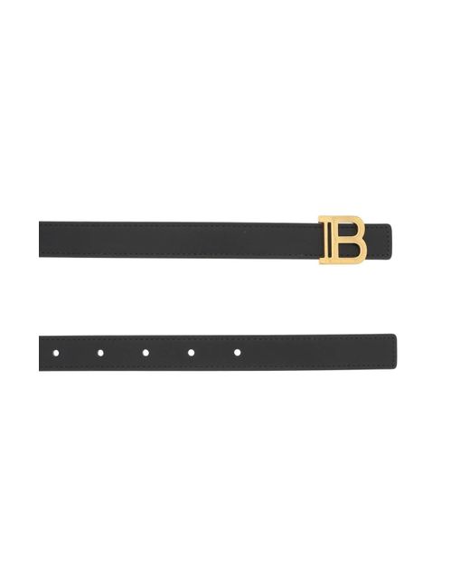 Balmain White Leder B Belt Taille