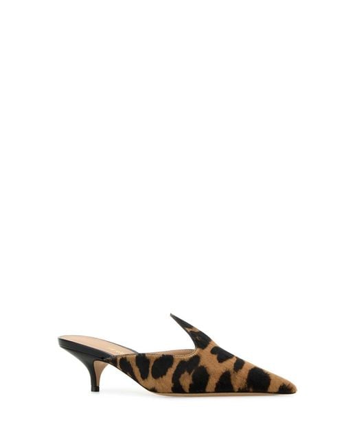 Ferragamo Multicolor Salvatore Printed Calf Hair Dorye Mules