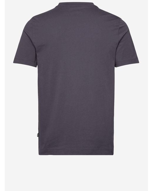 Boss Blue Cotton T Shirt With Logo for men