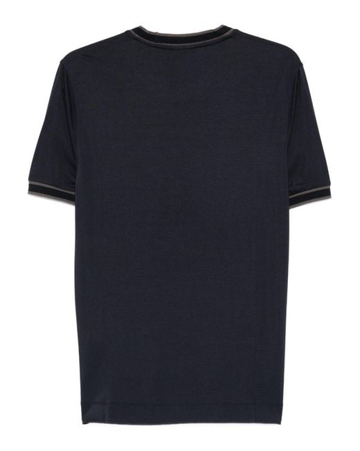Emporio Armani Blue Logo T-Shirt for men