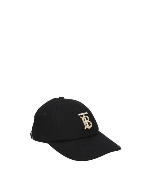 Burberry Black Cotton Cap (baseball Hat)