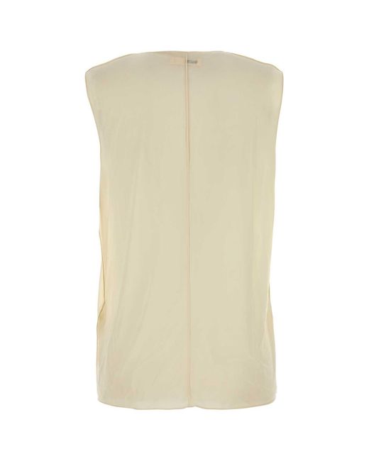 Khaite Natural Cream Stretch Cupro Allo Top