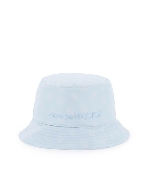 Sombrero de cubo de cráneo de Alexander McQueen de color Blue