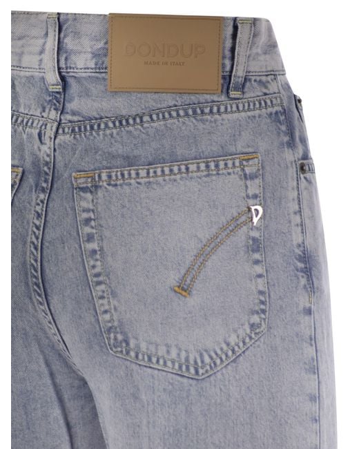 Dondup Gray Amber Wide Leg Jeans