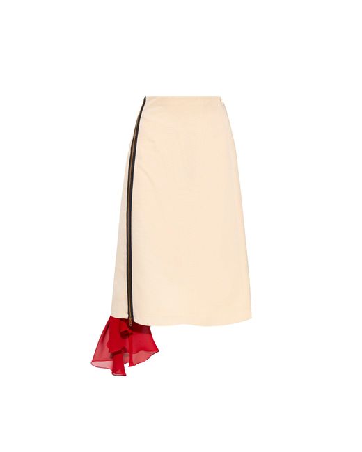 Gucci Natural Silk Viscose Faille Skirt