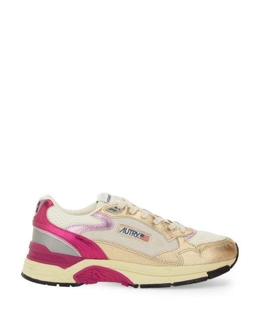 Autry Pink "Hyperway" Sneaker