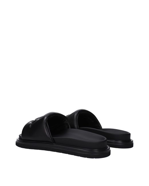 Dior Black Ciabatte E Zoccoli Uomo Pelle Nero for men