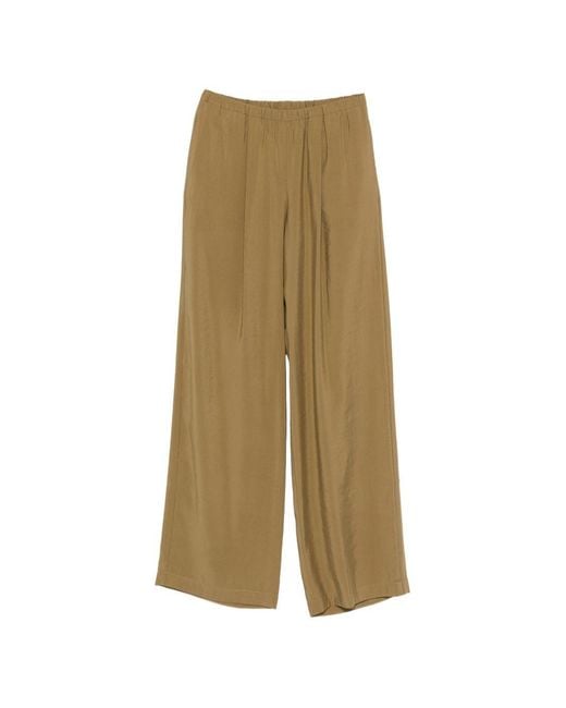 Alysi Natural Wide-Leg Trousers