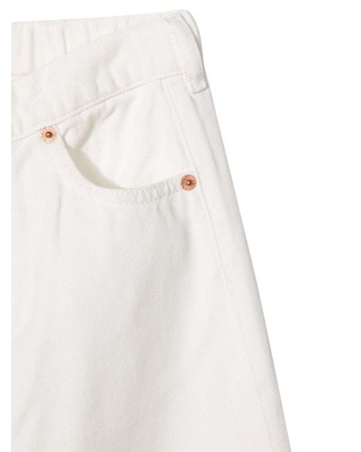MM6 by Maison Margiela White Pantaloni