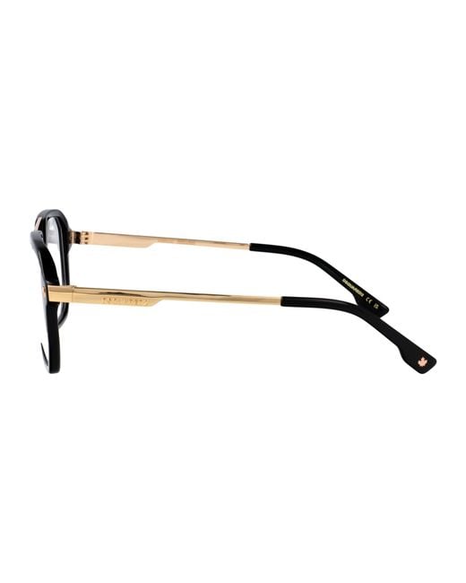 DSquared² Black Aviator Optical D2 0123 2 M2 for men