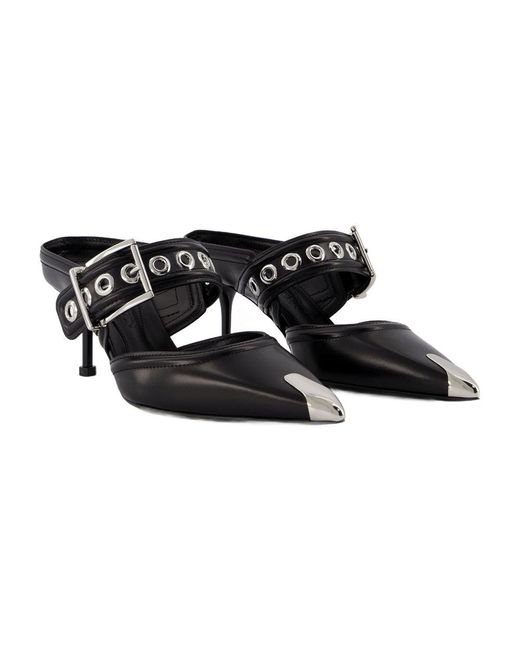 Alexander McQueen Black Oversized Sandals