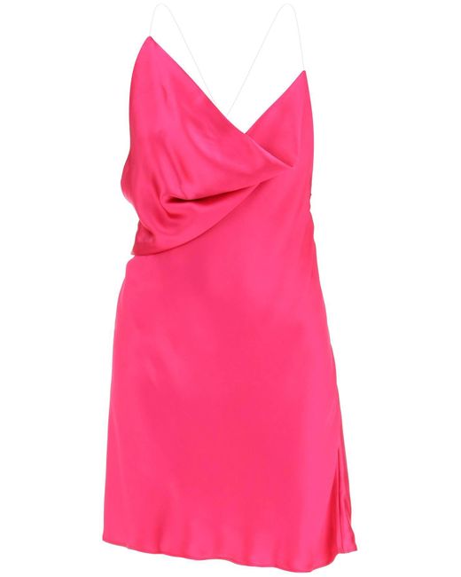 Vestido lencero de satén Y. Project de color Pink