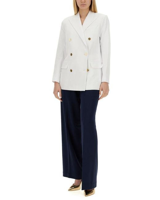 MICHAEL Michael Kors White Double-Breasted Jacket