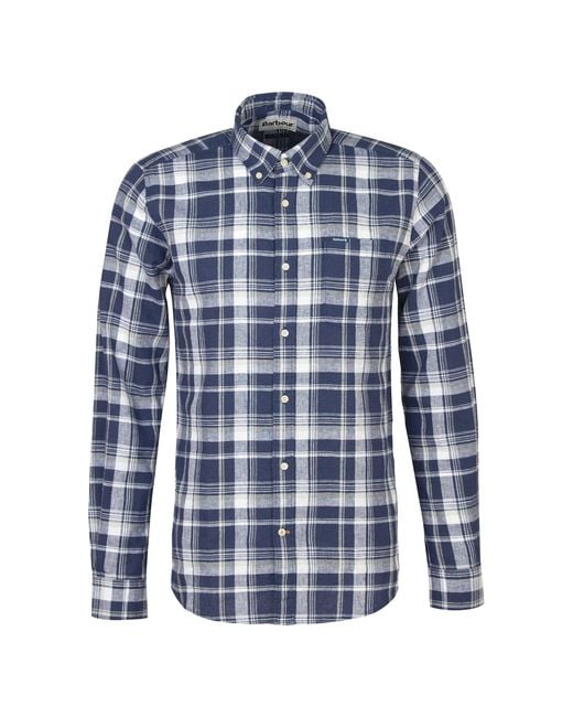 Barbour Blue Camicia Ezra Check