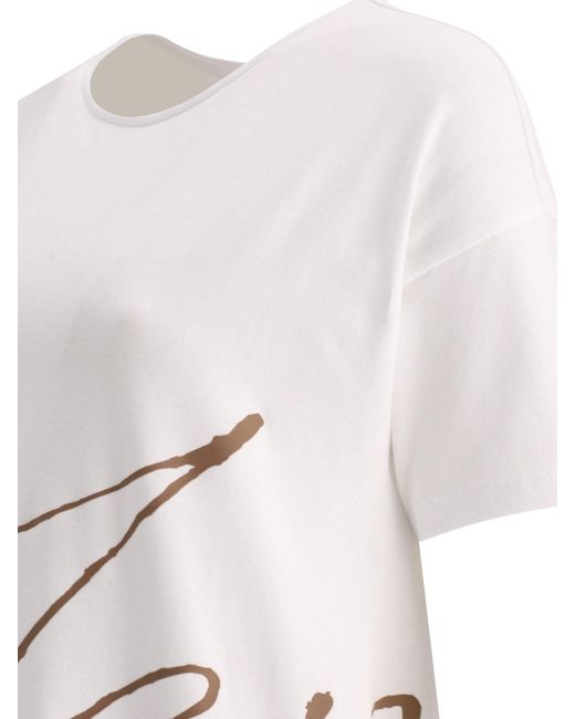 Herno Natural T Shirt With 3 D Print