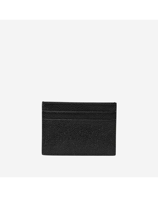Thom Browne Black Leather Card Holder With Logo for men