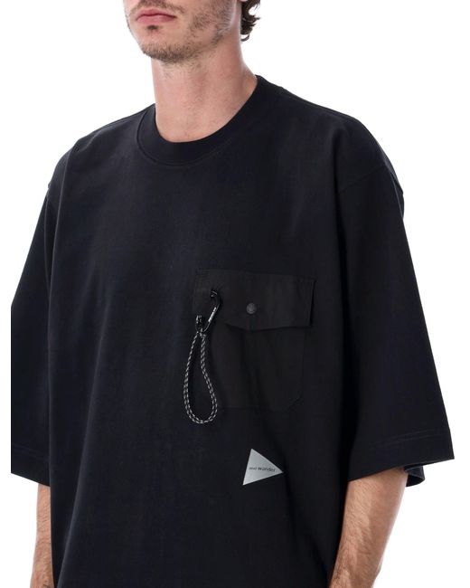 And Wander T-shirts En Polo's Zwart in het Black voor heren