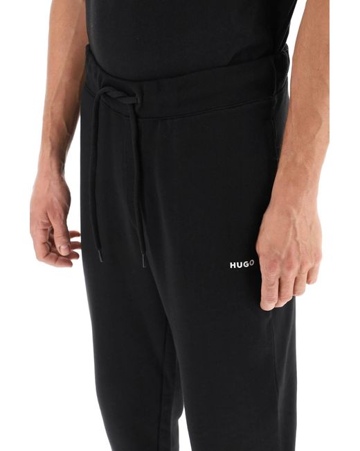 HUGO Logo joggingbroek in het Black voor heren