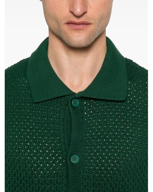 Arte' Green Crochet Shirt for men