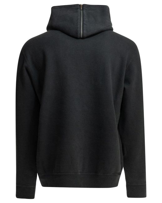 A.PRESSE Black Half Zipper Sweatshirt