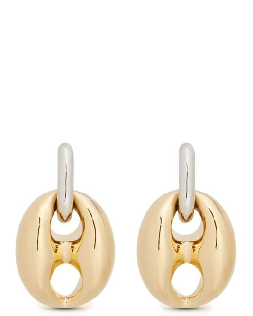 Rabanne 'acht Dikke' Oorbellen in het Metallic