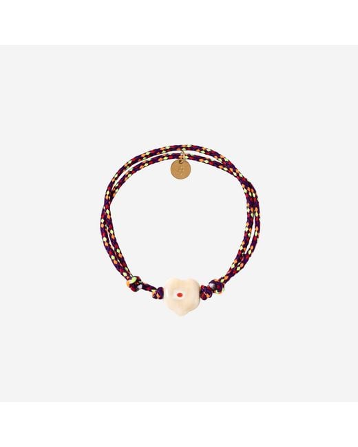 Sorbet Island Red Guardian Bracelet With Glass Bead