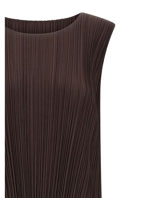 Pleats Please Issey Miyake Brown Falten bitte Issey Miyake 'monatliche Farben: Juli' Kleid