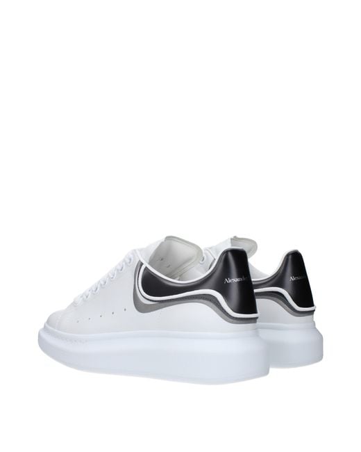 Alexander McQueen Sneakers übergroße Männer Leder weiß/schwarz in White für Herren