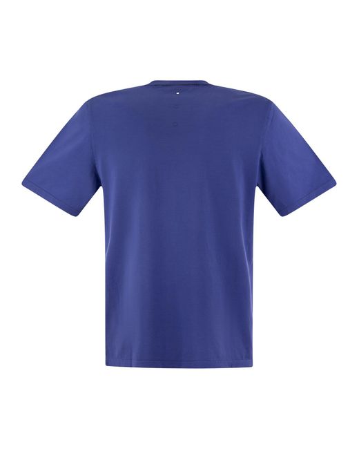 Premiata Blue Nie weißes Baumwoll -T -Shirt