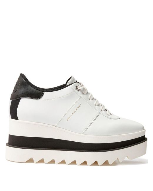 Stella McCartney White Sneak-Elyse Platform Sneakers