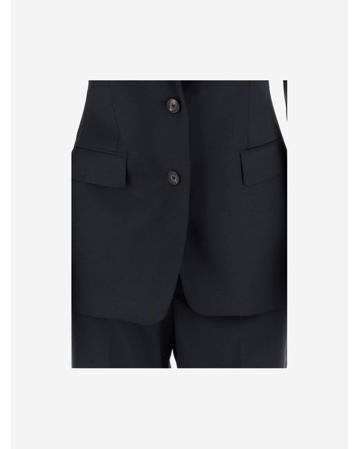 Tagliatore Black Stretch Virgin Wool Suit