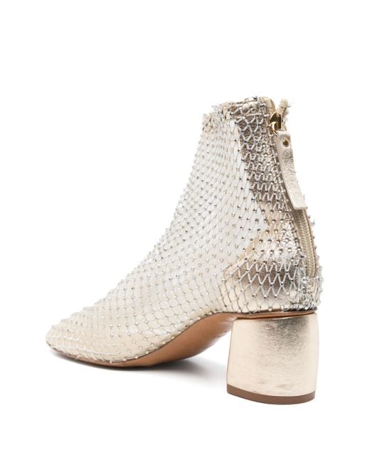 Forte Forte White Stiefeletten Mit Strassverzierung 55Mm