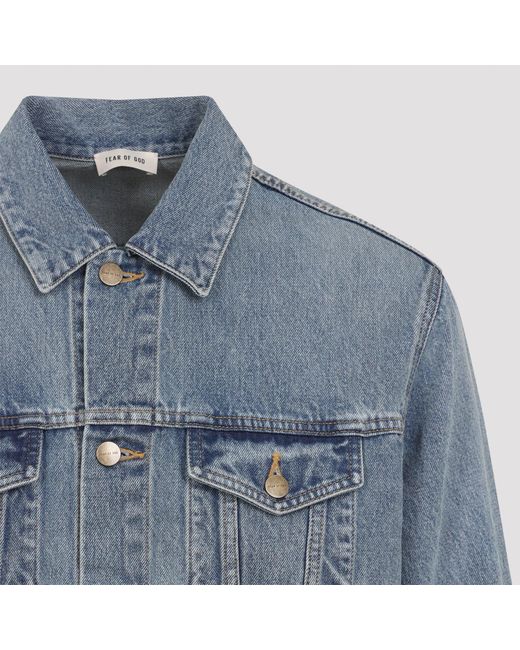 Fear Of God Blue Trucker Jacket for men
