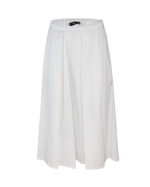 Weekend by Maxmara Gonna Folk In Popeline in het White