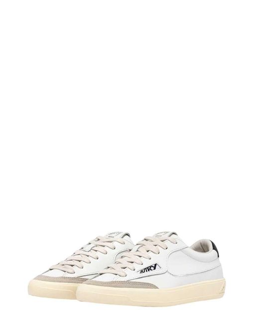 Autry White Windscape Low Leather Sneakers