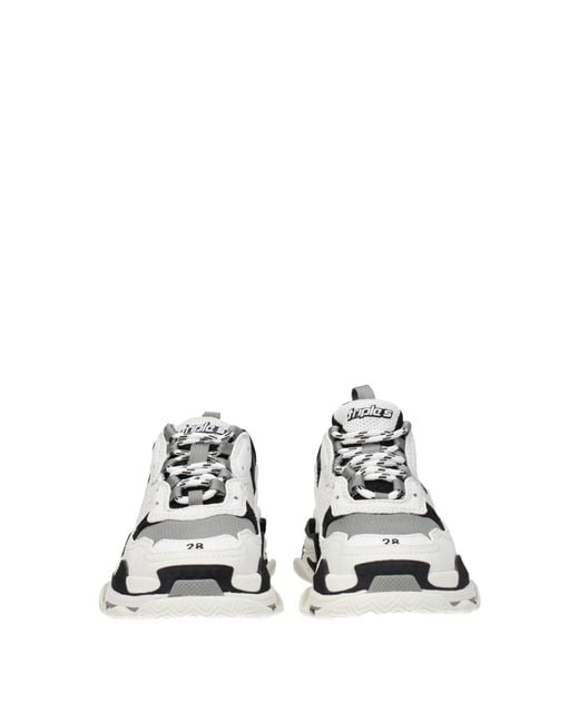 Balenciaga White Triple S Metallic Sneaker for men