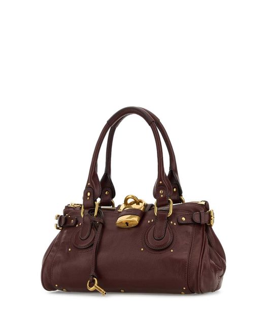 Chloé Brown Chocolate Leather Paddington Shoulder Bag