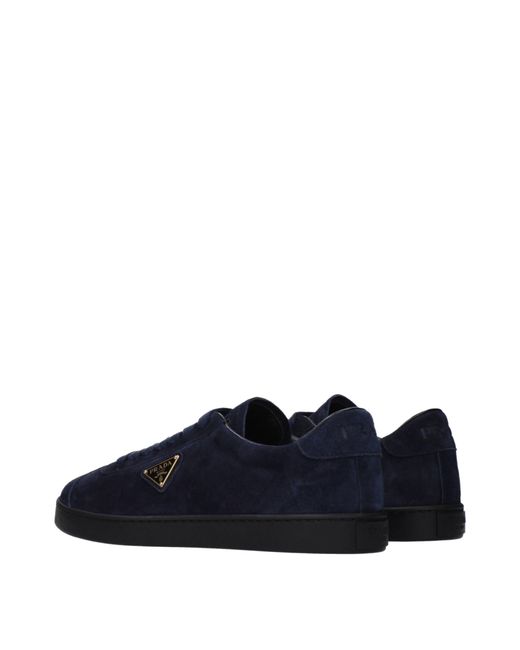 Prada Blue Sneakers Suede