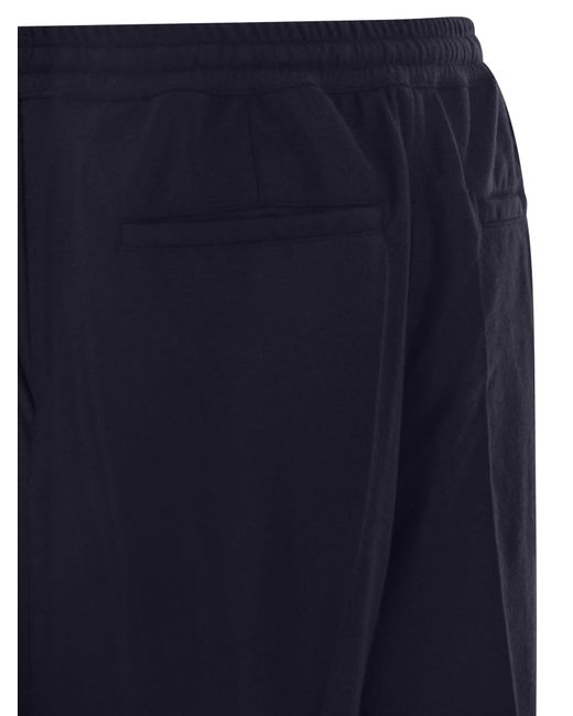 Fedeli Blue Harvard Soft Cashmere Flannel Trousers for men