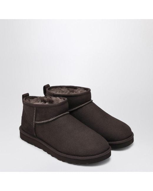 Ugg Black Classic Ultra Mini Ankle Boots Dusty Cocoa for men