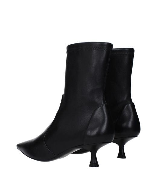 Stuart Weitzman Black Boots Naomi Skin