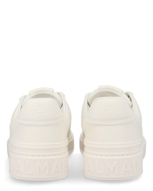 Balmain White B-Court Sneakers for men